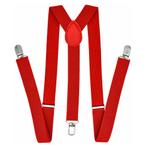 Fako Fashion® - Bretels - Effen - 100cm - Rood, Verzenden, Nieuw