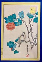 No. 3, Reed Bunting and Camellia (Jurin tsubaki), from the