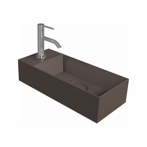 Fontein Salenzi Spy 45x20 cm Mat Donkerbruin Kraangat Rechts, Doe-het-zelf en Bouw, Sanitair, Overige typen, Nieuw, Ophalen of Verzenden