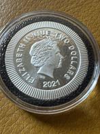 Niue. 2 Dollars 2021 - Owl of Athena - Colorized - 1 Oz, Postzegels en Munten