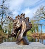 Beeldje - A Unicorn bust - Brons, Antiek en Kunst