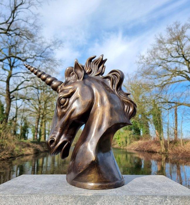 Beeldje - A Unicorn bust - Brons, Antiek en Kunst, Curiosa en Brocante