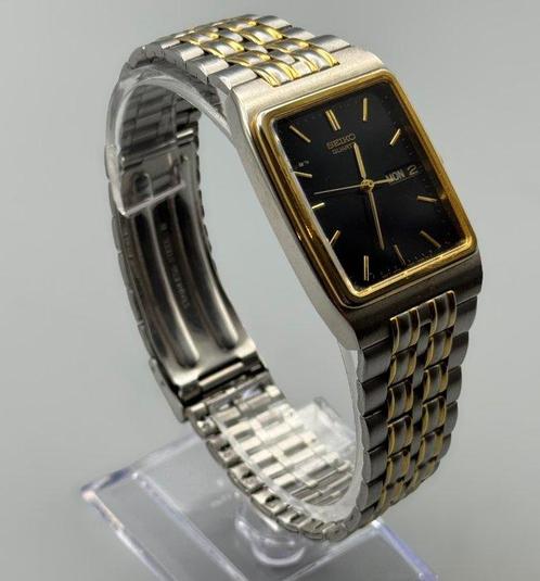 Seiko - M 7N33-5A00 Flat Dress Watch | Bicolor | Black Dial, Handtassen en Accessoires, Horloges | Antiek
