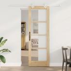 vidaXL Schuifdeur Bruin 73.5 x 211 cm Hout en metaal, Doe-het-zelf en Bouw, Deuren en Vliegenramen, Verzenden, Nieuw