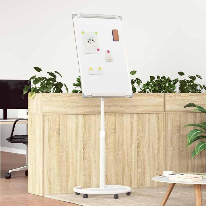 vidaXL Magnetisch whiteboard Grijs en wit 62 x 62,5 x 197 cm, Zakelijke goederen, Overige Zakelijke goederen, Verzenden