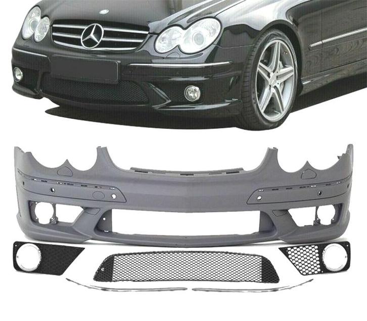 PARE-CHOCS AVANT MERCEDES CLK W209 02-09 LOOK AMG C63 PDC, Auto-onderdelen, Carrosserie, Verzenden