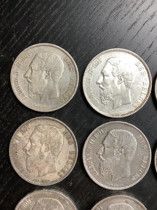 België. Leopold II. 5 Francs 1867-1876 (Zonder Minimumprijs), Postzegels en Munten, Munten | Nederland