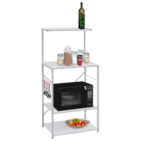 vidaXL Magnetronkast 60x39,6x123 cm bewerkt hout wit, Huis en Inrichting, Keuken | Keukenbenodigdheden, Nieuw, Verzenden