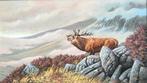 Hans Bulder (1953) - A red stag in a misty mountainous