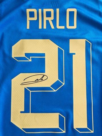 Andrea Pirlo - Maillot domicile officiel signé de lItalie