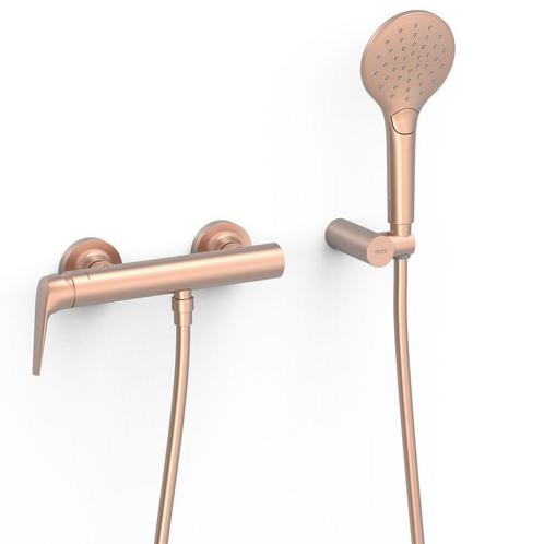 Douchekraan Inclusief Douchekop Tres Fuji Mat Rose Gold, Doe-het-zelf en Bouw, Sanitair, Kraan, Nieuw, Ophalen of Verzenden