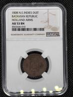 Nederlands-Indië. VOC. Duit 1808 NGC AU53BN (Zonder, Postzegels en Munten