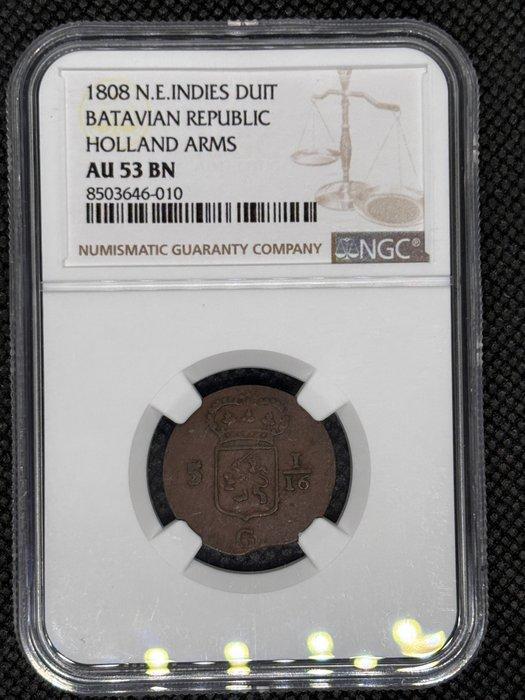 Nederlands-Indië. VOC. Duit 1808 NGC AU53BN (Zonder, Postzegels en Munten, Munten | Nederland