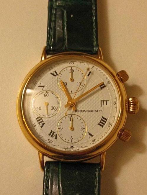 Valjoux - Chronograph full gold - Heren - 1980-1989, Handtassen en Accessoires, Horloges | Heren