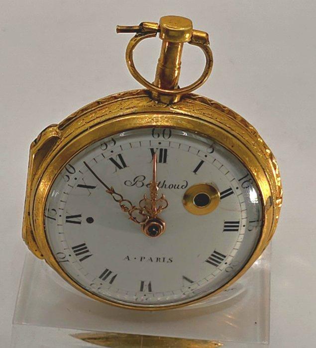 Berthoud - Paris - vergoldete Spindeluhr - SilberfVerzierung, Handtassen en Accessoires, Horloges | Heren