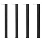 vidaXL Tafelpoten in hoogte verstelbaar zwart 710 mm 4 st, Verzenden, Nieuw