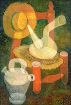 Louis Toffoli (1907-1999) - La chaise rouge, peinture