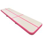 Gymnastiekmat met pomp opblaasbaar 800x100x20 cm PVC roze, Nieuw, Verzenden