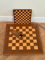 Schaakspel - dubbelzijdig dambord - Hout, Antiek en Kunst