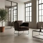 Leren fauteuil Club - Rancho Brown (bruin), Huis en Inrichting, Fauteuils, Nieuw, Ophalen of Verzenden, 75 tot 100 cm, Industrieel, Modern