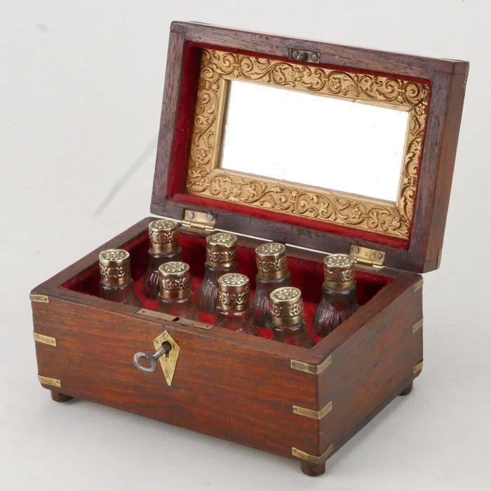 Coffret à parfum - Bois, Laiton - Inde - late 19th - early, Antiek en Kunst, Kunst | Niet-Westerse kunst
