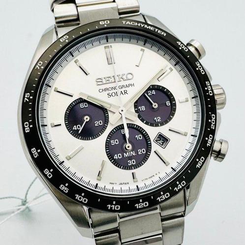 Seiko - Solar Chronograph Panda - Zonder Minimumprijs -, Handtassen en Accessoires, Horloges | Antiek