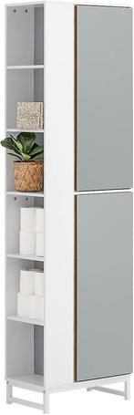 2dekans | Sobuy Badkamer Kast - Grijs - 50x30x181 cm, Huis en Inrichting, Woonaccessoires | Spiegels, Ophalen of Verzenden, Nieuw