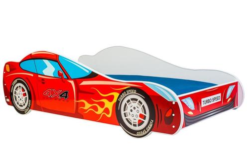 Kinderbed - rode auto - 160x80 cm - met matras, Kinderen en Baby's, Kinderkamer | Bedden, Nieuw, Ophalen of Verzenden