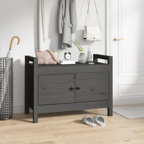 vidaXL Halbankje 80x40x60 cm massief grenenhout grijs, Huis en Inrichting, Overige Huis en Inrichting, Nieuw, Verzenden
