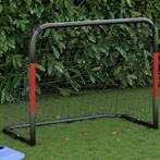 vidaXL Voetbaldoel met net 90x48x71 cm staal rood en zwart, Sport en Fitness, Voetbal, Verzenden, Nieuw