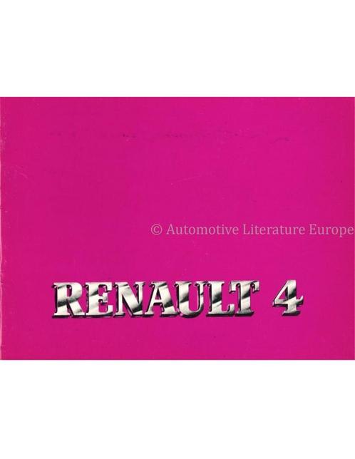 1987 RENAULT 4 INSTRUCTIEBOEKJE ENGELS, Autos : Divers, Modes d'emploi & Notices d'utilisation