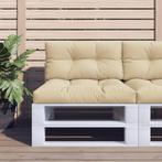 vidaXL Palletkussen 80x40x12 cm stof beige, Huis en Inrichting, Verzenden, Nieuw