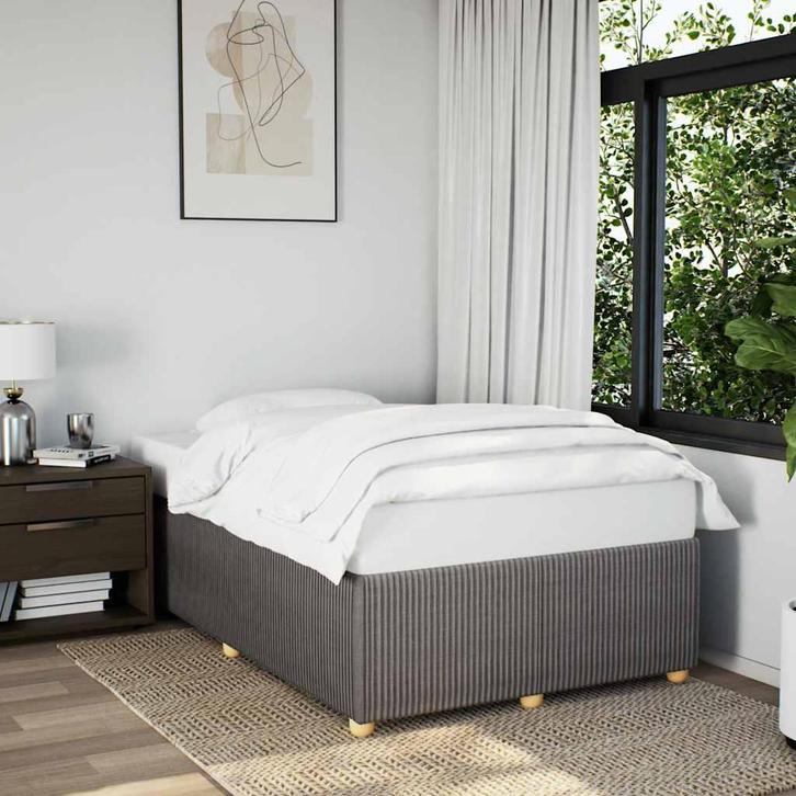 vidaXL Bedframe zonder matras 120x200 cm stof taupe, Maison & Meubles, Chambre à coucher | Lits, Envoi