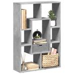 vidaXL Boekenkast 63x20x90 cm bewerkt hout betongrijs, Huis en Inrichting, Kasten | Boekenkasten, Verzenden, Nieuw