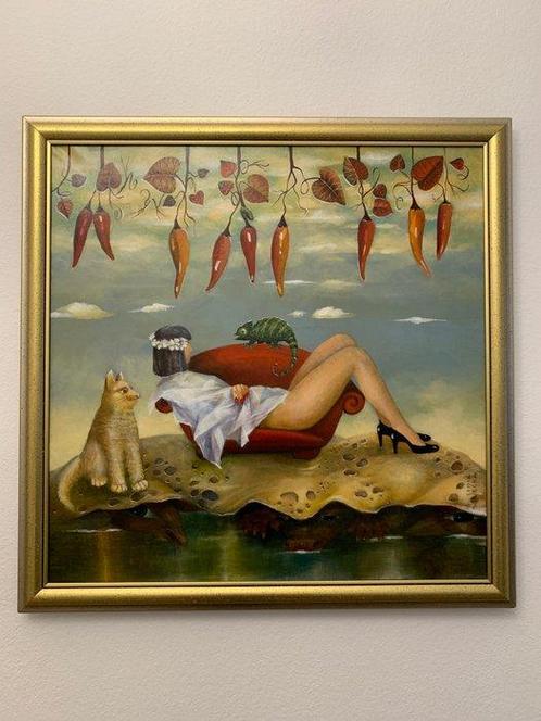 Lidia Boniecka (1943) - Pod Paprykami, Antiek en Kunst, Kunst | Schilderijen | Modern