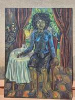 École européenne (XX) - Femme en bleu - NO RESERVE