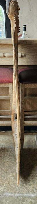 Ceremoniële houten gesneden schild - Kundu - Asmat -