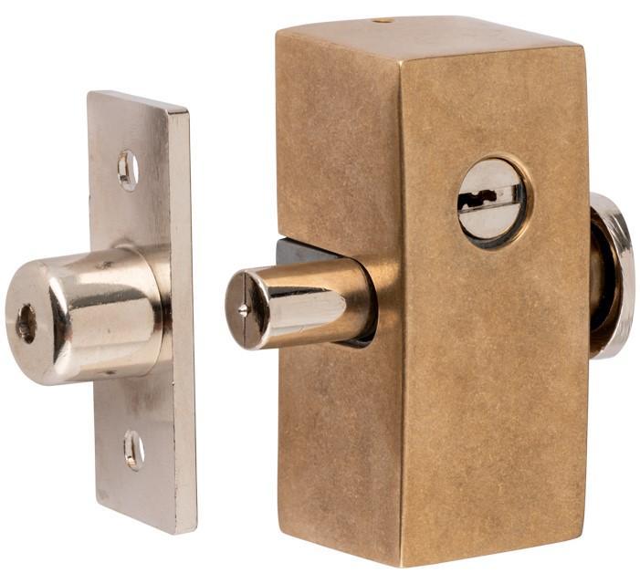 Bijzetslot Elegant buiten draaiend messing antiek, Doe-het-zelf en Bouw, Hang- en Sluitwerk, Klink of Kruk, Nieuw, Overige materialen