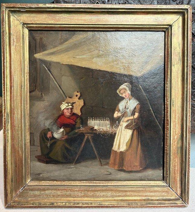 Scuola nordica (XVIII) - Lalchimista, Antiquités & Art, Art | Peinture | Classique