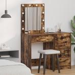 vidaXL Kaptafel met LED-verlichting - Gerookt Eiken, Verzenden, Nieuw