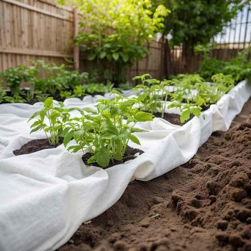 vidaXL Geotextielmembraan 1x10 m polyestervezel wit, Tuin en Terras, Overige Tuin en Terras, Nieuw, Verzenden