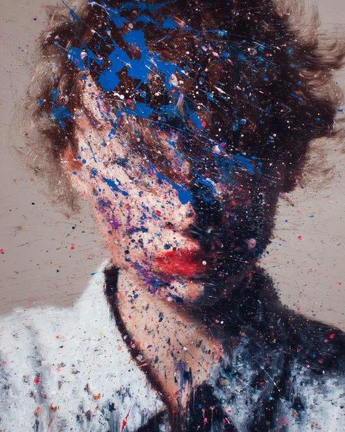 Anne Dias (1985) - (Stretched Canva) Abstract Inner Burn, Antiek en Kunst, Kunst | Schilderijen | Modern