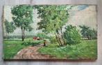 Joseph Grimau (1859 -1938) - Landschap met bomen en weide, Antiek en Kunst