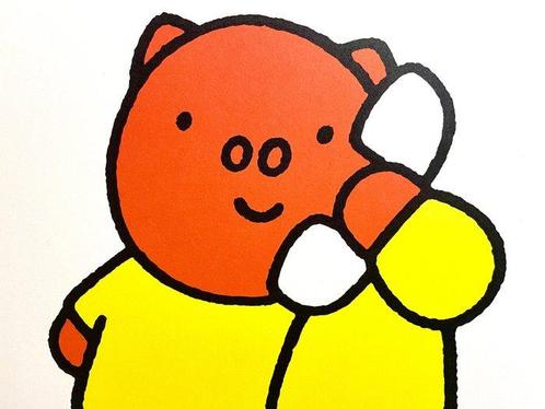 Dick Bruna - Boris Bear on the phone 1980, Antiek en Kunst, Kunst | Tekeningen en Fotografie