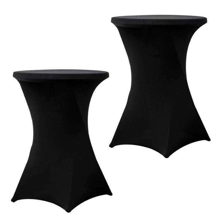 Set Van 2 Stuks! Statafelrok Zwart 80 CM Alora Tafelrok Voor, Tuin en Terras, Hand-tuingereedschap, Nieuw