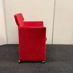 Artifort Key verrijdbare design stoel, rode stoffering, Gebruikt, Stof, Eén, Rood