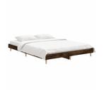 Houten Bedframe Eiken | Tweede Kansje | OP = OP, Huis en Inrichting, Slaapkamer | Bedden, Bruin, Verzenden, Nieuw, Twijfelaar