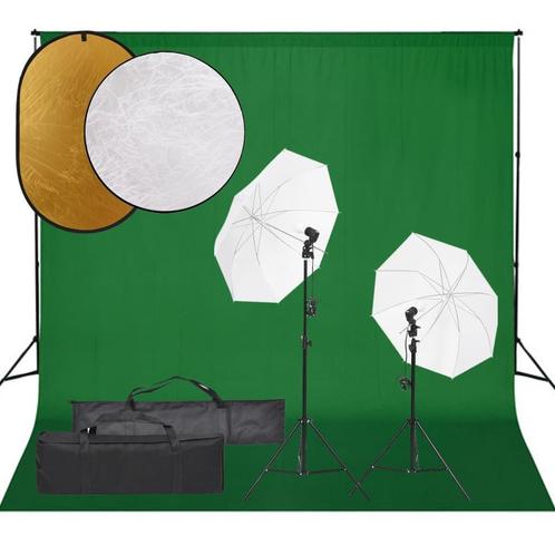 vidaXL Fotostudioset met verlichtingsset, achtergrond en, Audio, Tv en Foto, Fotografie | Fotostudio en Toebehoren, Nieuw, Verzenden