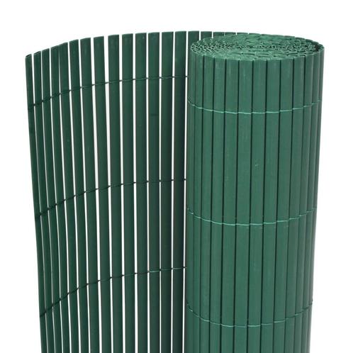 vidaXL Tuinafscheiding dubbelzijdig 90x500 cm PVC groen, Tuin en Terras, Tuinhekken en Hekwerk, Nieuw, Verzenden