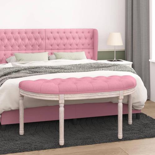 vidaXL Bankje 110,5x45x49 cm fluweel roze, Maison & Meubles, Maison & Meubles | Autre, Envoi